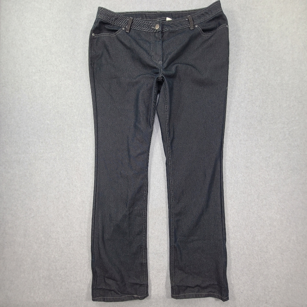McDonalds Jeans Crew Uniform Womens 14R Black Adjustable Length